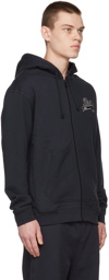 Boss Navy Russell Athletic Edition Zip-Up Sweater