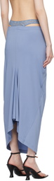 Pushbutton Blue Lace Layered Maxi Skirt