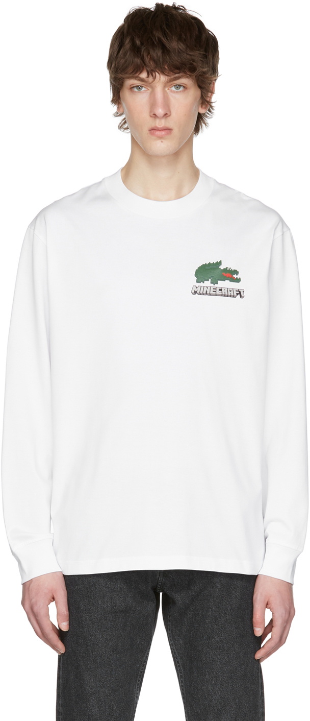 T-shirt LACOSTE X MINECRAFT, Relaxed fit Lacoste, White