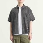 Neighborhood Men's BW Check Short Sleeve Shirt in Black