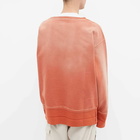 Maison Margiela Men's Oversized Symbol Crew Sweat in Dusty Brick Red