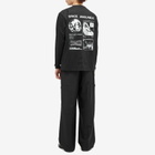 Space Available Men's Ocean Mapping Long Sleeve T-Shirt in Black