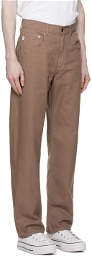 DANCER Brown Five-Pocket Trousers
