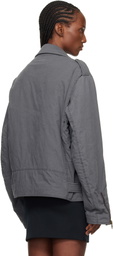 MM6 Maison Margiela Gray Washed Cotton Sports Jacket