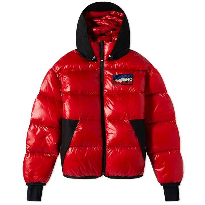 Photo: Moncler Grenoble Men's Marcassin Padded Down Jacket in Red