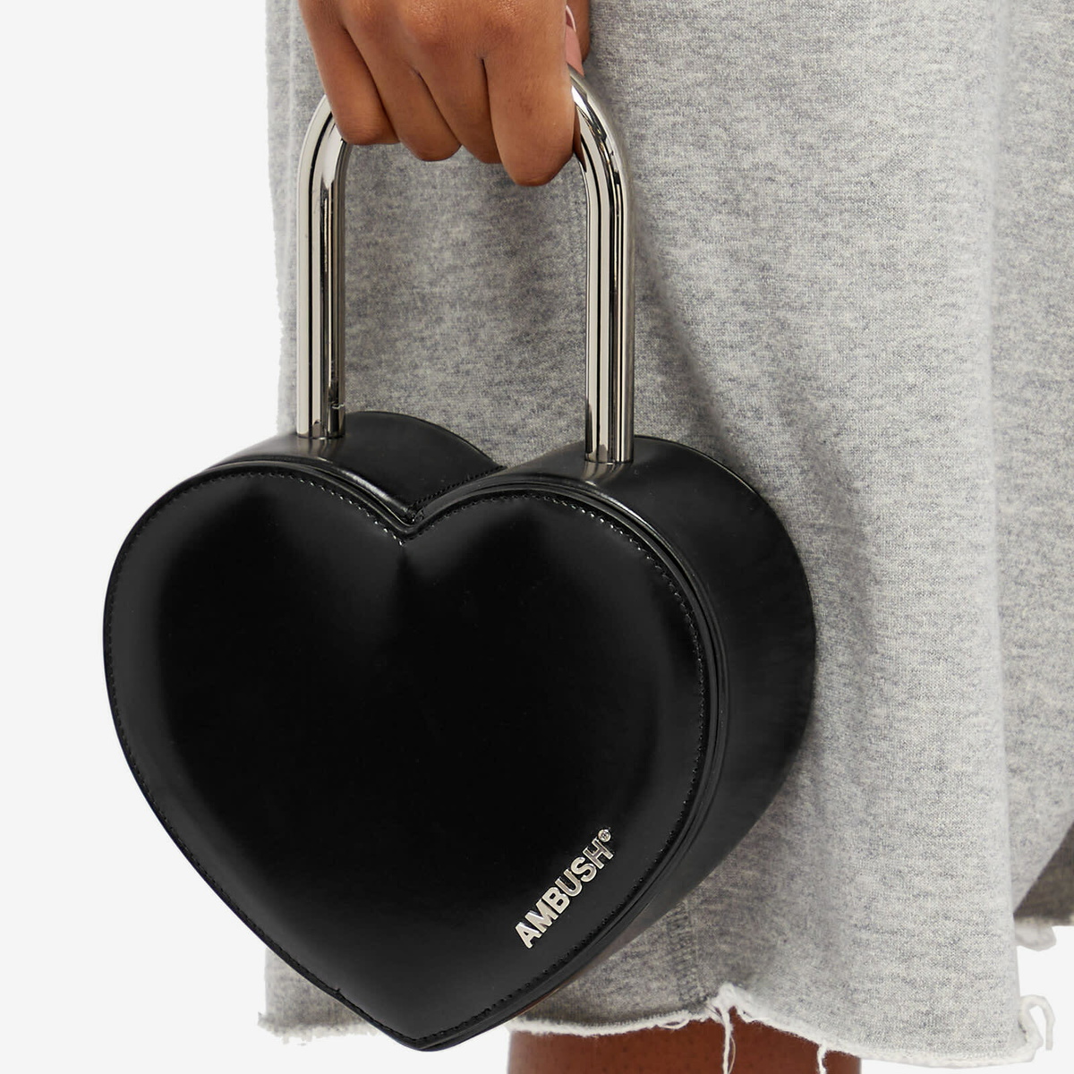 Ambush Women's Heart Padlock Bag in Black Ambush