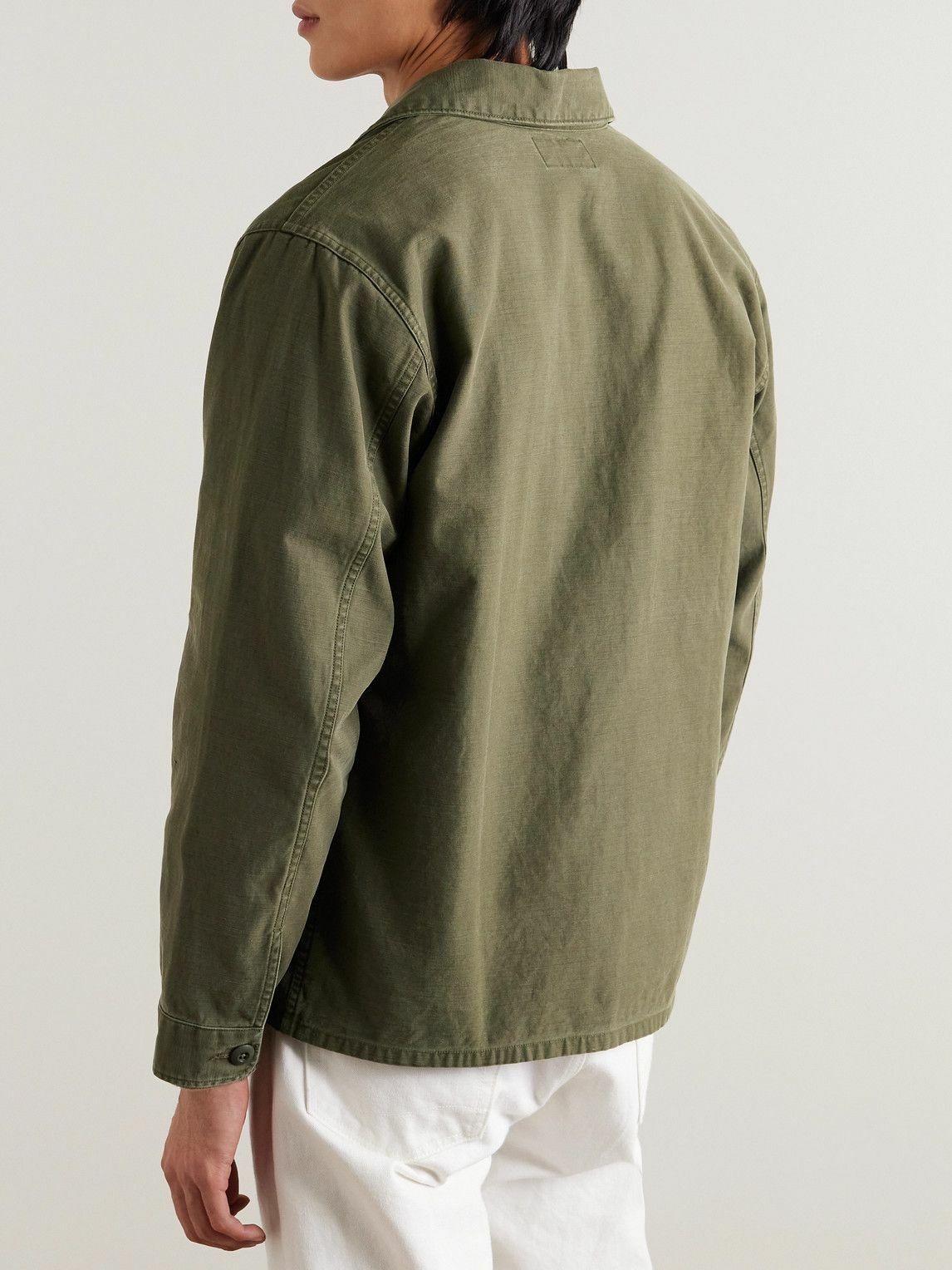 RRL - Regiment Pin-Embellished Cotton Overshirt - Green RRL