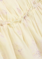 Loveshackfancy Siena Floral-print Georgette top Yellow