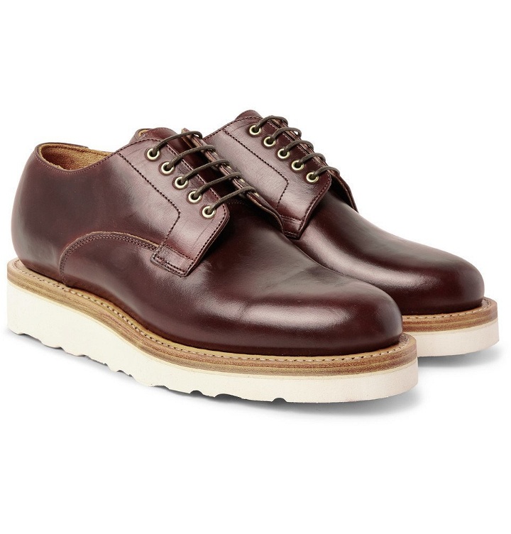 Photo: Viberg - Leather Derby Shoes - Men - Brown