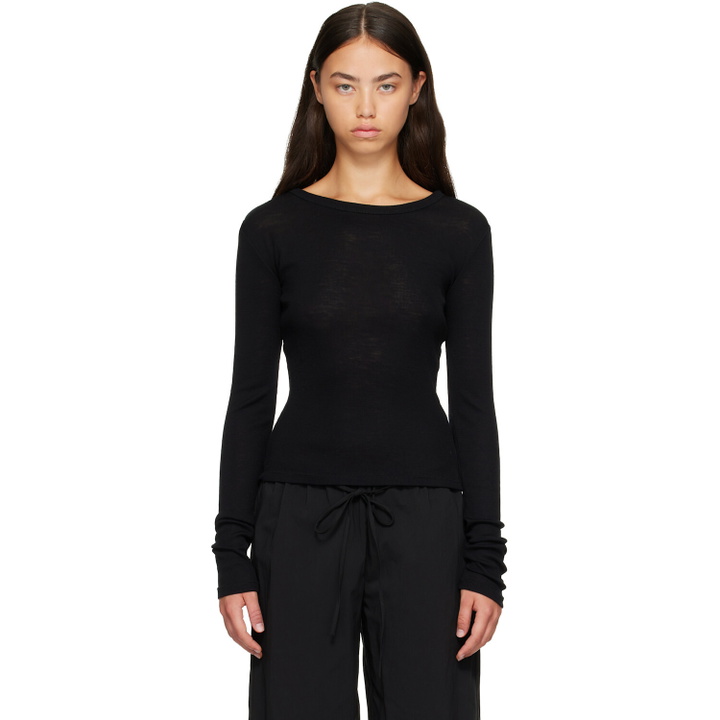 Photo: St. Agni Black Wool Long Sleeve Baby T-shirt