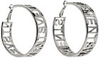 VETEMENTS Silver Small Logo Hoop Earrings