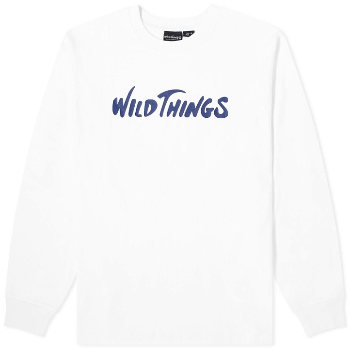 Photo: Wild Things Men's Long Sleeve Logo Pocket T-Shirt in White