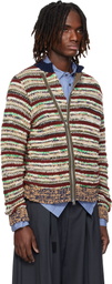 sacai Multicolor Mix Knit Blouson Cardigan