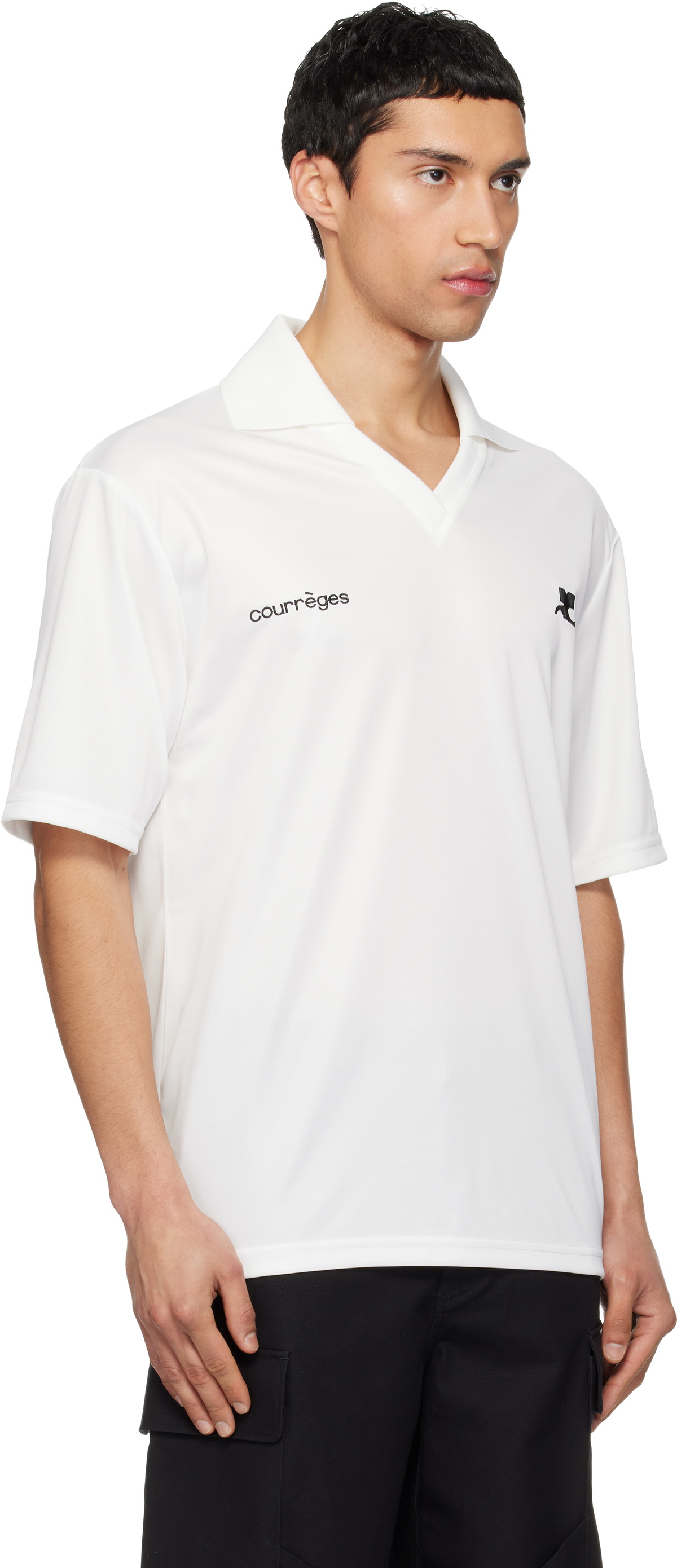 Courrèges White Oversized Sports Polo