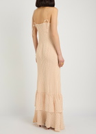 Reformation Fallon Polka dot Chiffon Maxi Dress Red