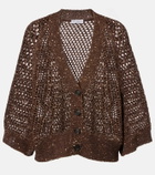 Brunello Cucinelli Open-knit sequined cardigan