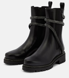 Rene Caovilla Chelsea leather ankle boots