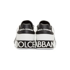 Dolce and Gabbana White Paint Portofino Sneakers