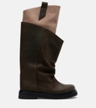 The Attico Robin Passeggiata leather combat boots