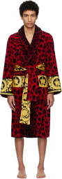 Versace Underwear Red Wild Barocco Bathrobe