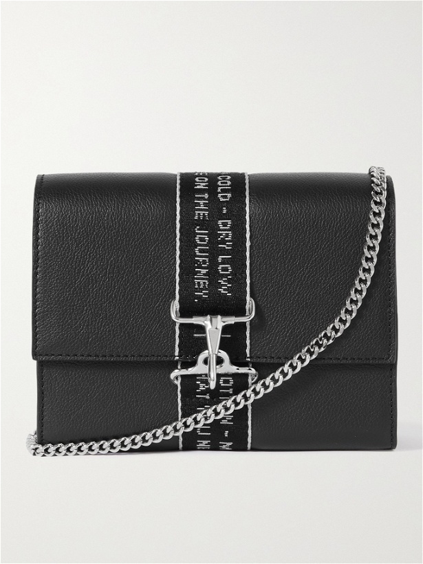Photo: Reese Cooper® - Webbing-Trimmed Full-Grain Leather Messenger Bag - Black