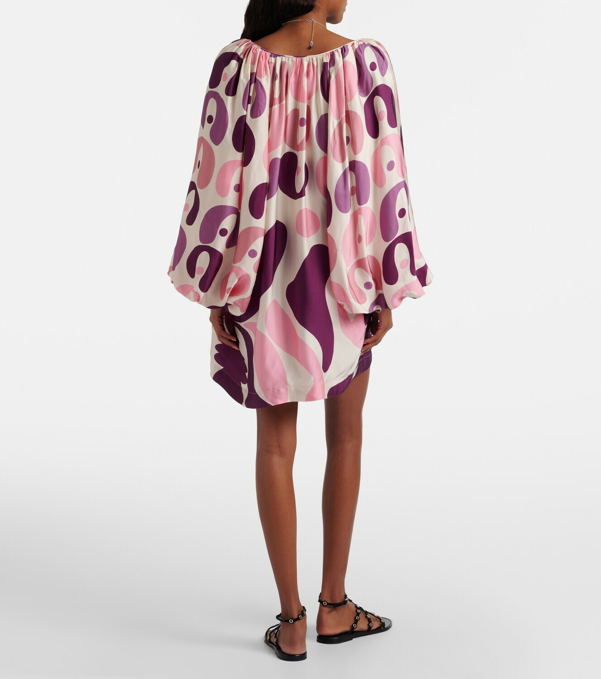 Adriana Degreas Printed satin minidress