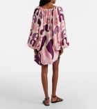 Adriana Degreas Printed satin minidress