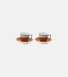 Ginori 1735 x Luke Edward Hall Il Viaggio di Nettuno set of 2 espresso cups
