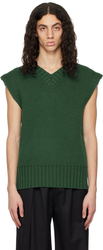 Photo: ANDREĀDAMO Green Layered Back Vest