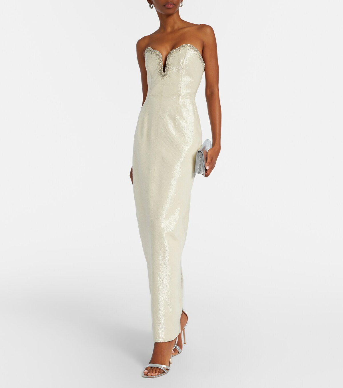 Clio Peppiatt Selene embellished bustier gown