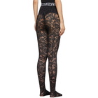 Versace Underwear Black Lace Empire Band Tights