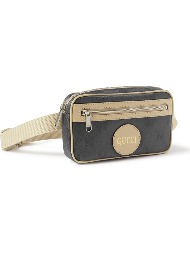 Photo: GUCCI - Off the Grid Leather-Trimmed Monogrammed ECONYL Canvas Belt Bag