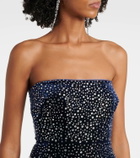 Alex Perry Embellished velvet midi dress