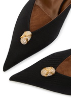 Giuseppe Zanotti Raquel 50 Crystal-embellished Woven Mules Black