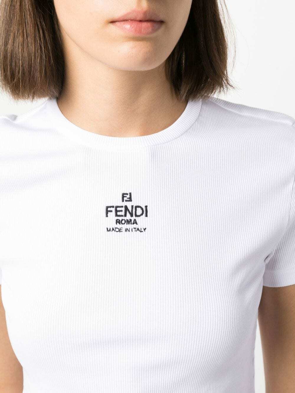FENDI - Logo Cotton T-shirt Fendi