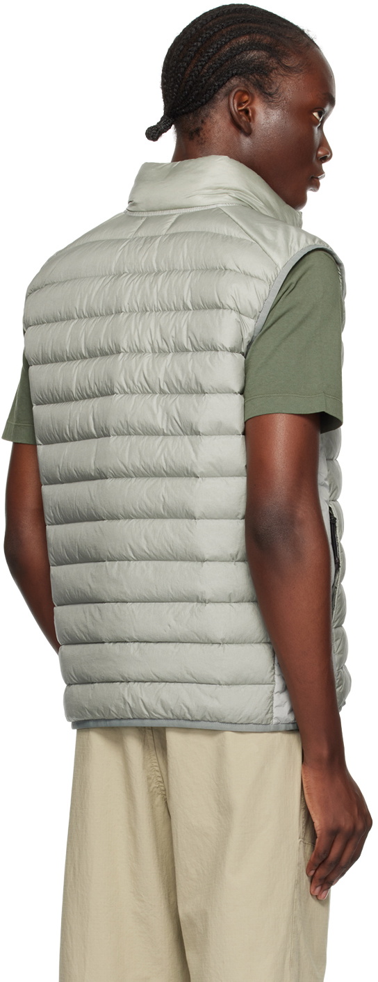 Stone Island Gray Quilted Down Vest Stone Island Stone Island Gray Quilted Down Vest Stone Island