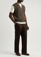 Nudie Jeans Sverre Knitted Vest Brown