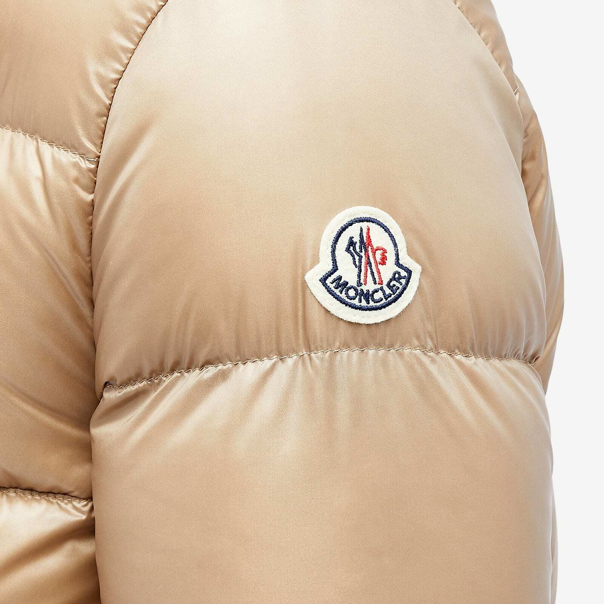 Moncler Women's Cochevis High Collar Padded Jacket in Biege Moncler
