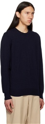 Ghiaia Cashmere Navy Crewneck Sweater