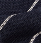 Drake's - 8cm Striped Slub Silk Tie - Blue