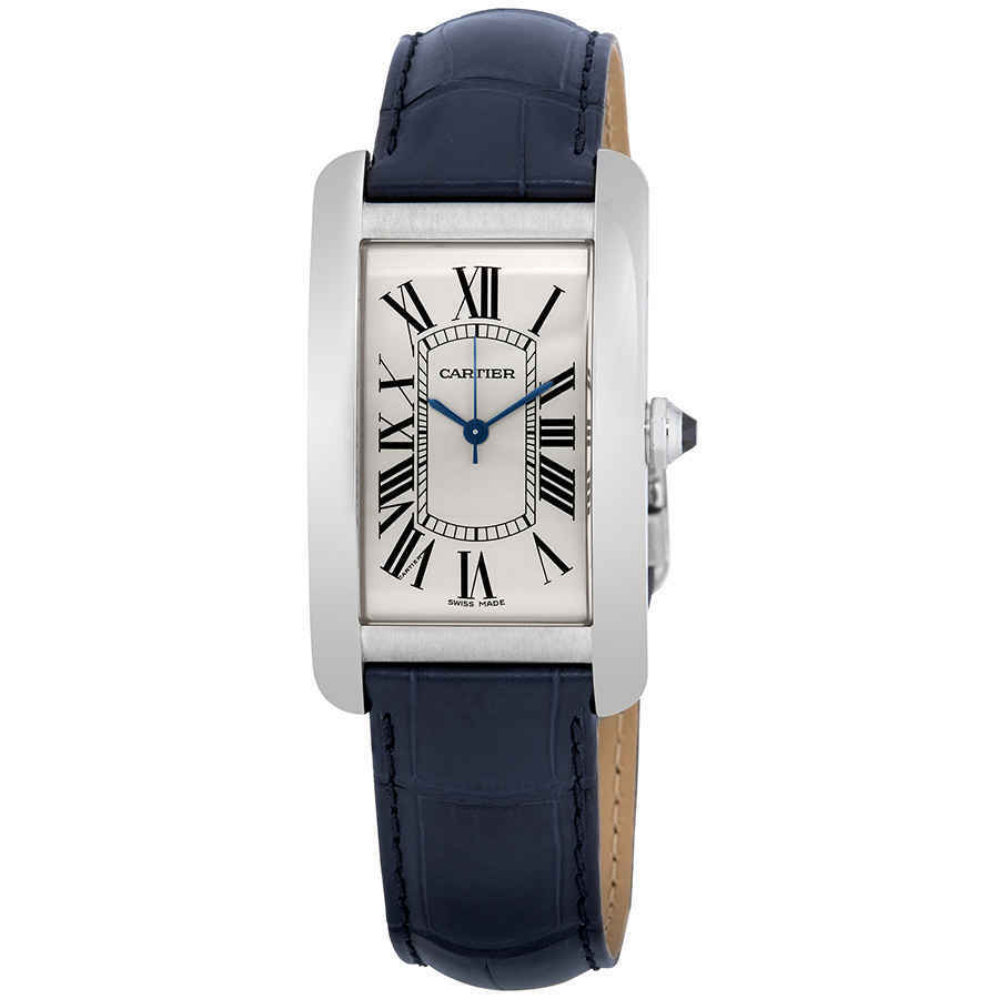 Cartier Tank Americaine Automatic Silver Dial Mens Watch WSTA0018