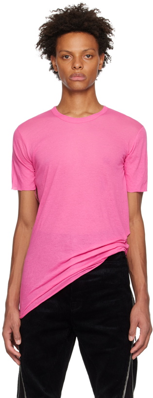 Photo: Rick Owens Pink Basic T-Shirt