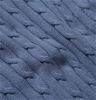 Brunello Cucinelli - Slim-Fit Cable-Knit Cotton Sweater - Blue