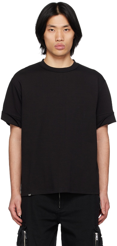 Photo: C2H4 Black Embroidered T-Shirt