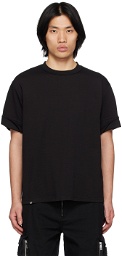C2H4 Black Embroidered T-Shirt