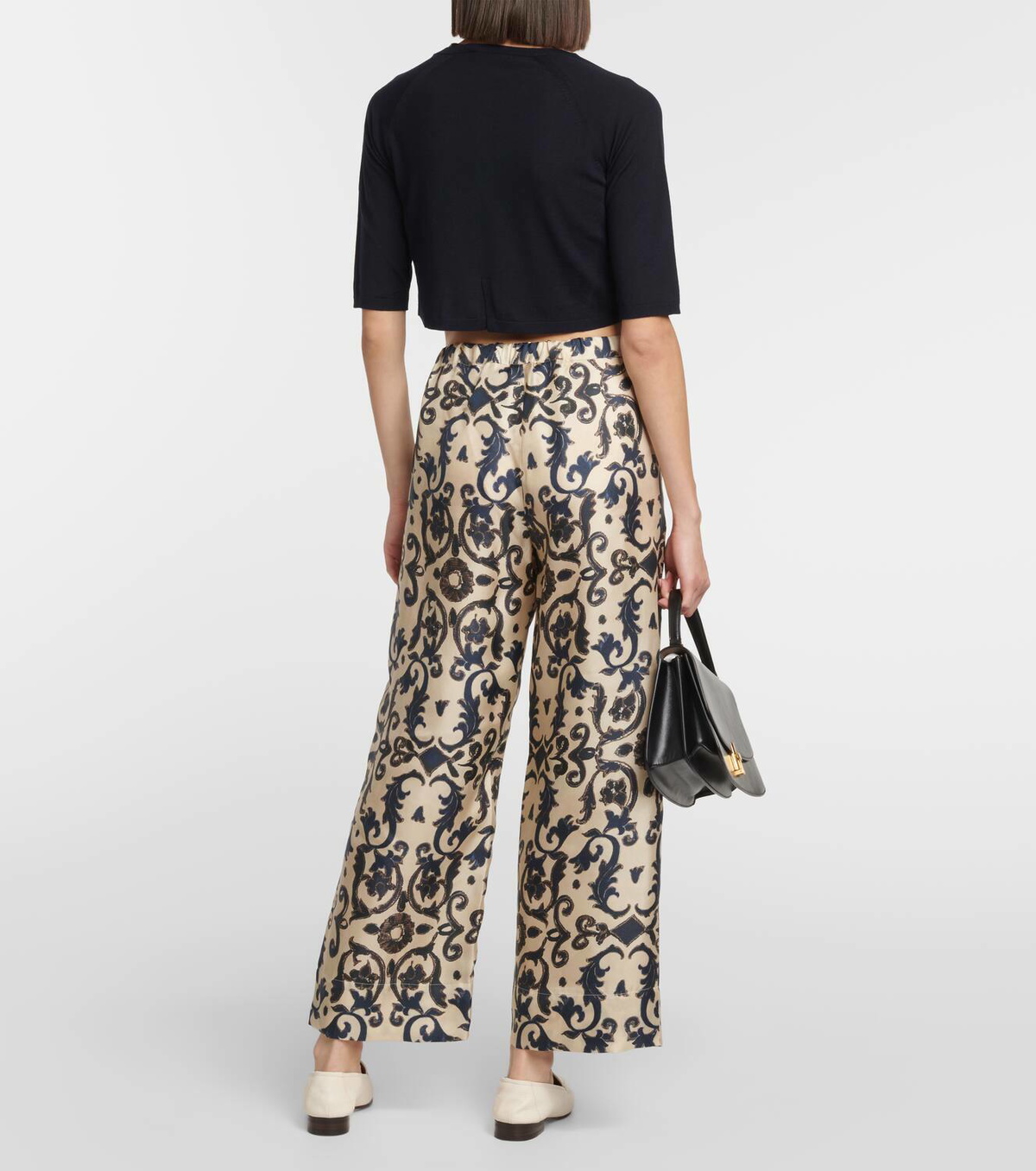 S Max Mara Lupin printed silk pants S Max Mara