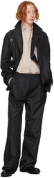 Y/Project Black Taffeta Wide-Leg Trousers