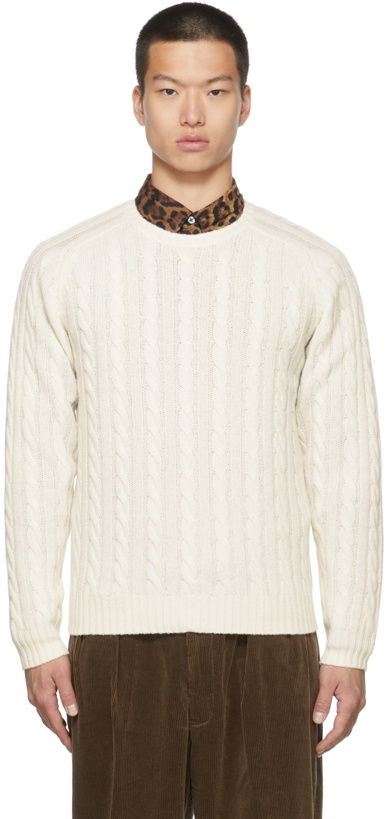 Photo: BEAMS PLUS 5 Gauge Cable Knit Sweater