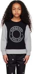 Burberry Kids Black Bonded Sweatshirt
