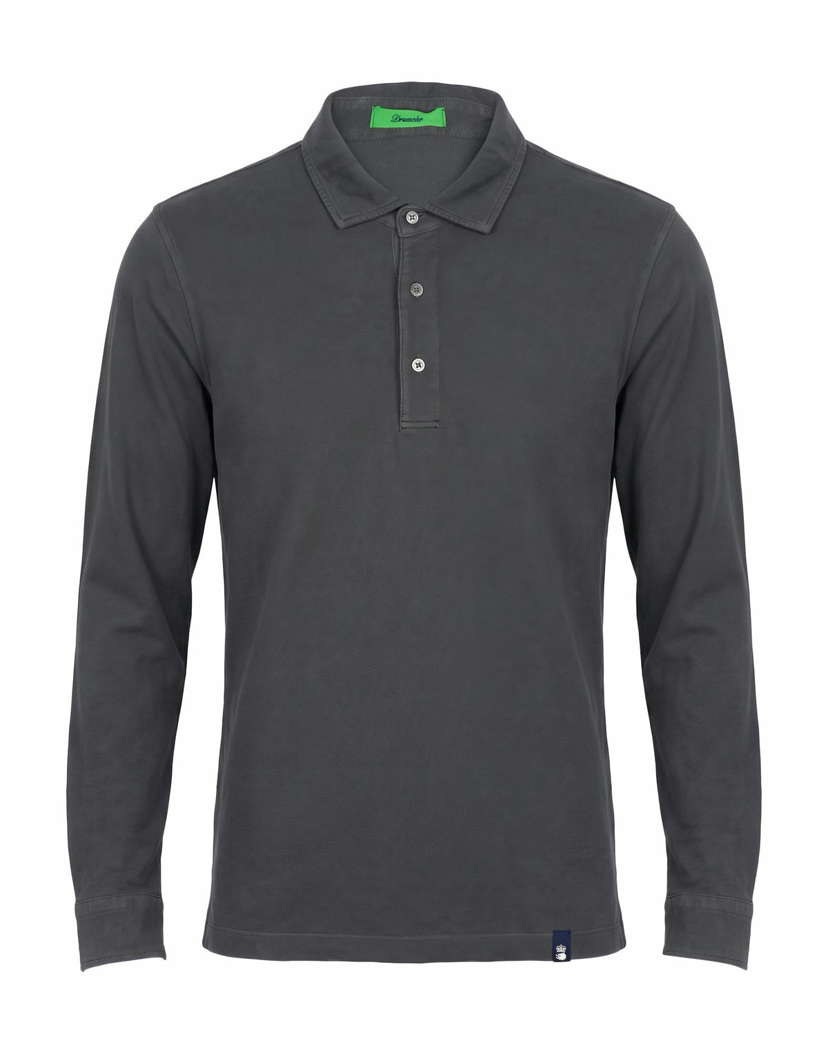 Drumohr Mens Polo shirt in Gunmetal